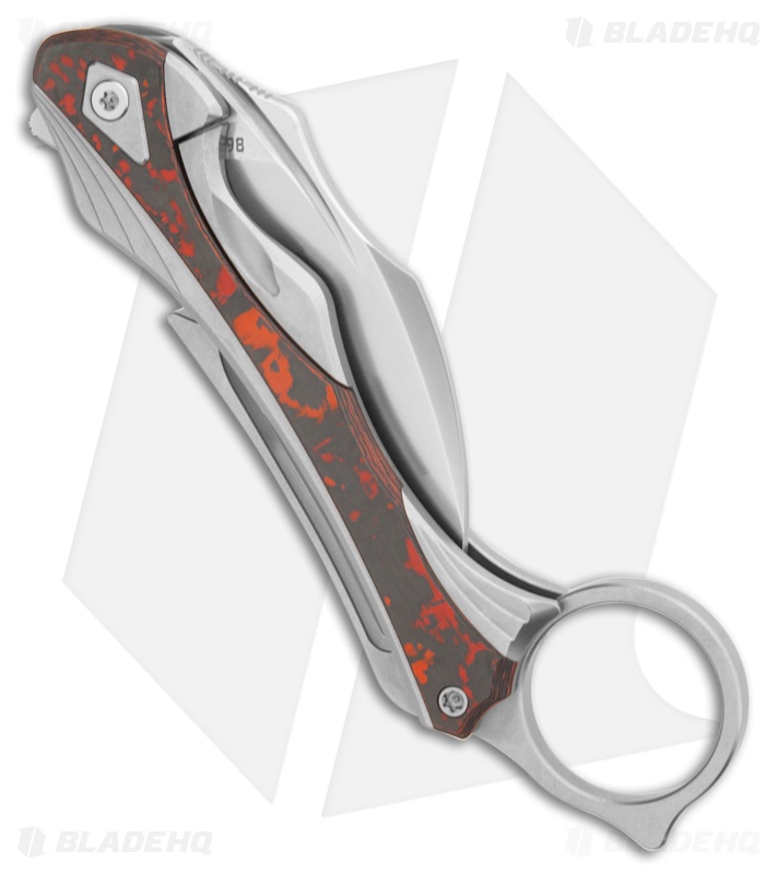 Poikilo Blade Thorny Devil Knife SW Ti/Red CF Pearlescent SW