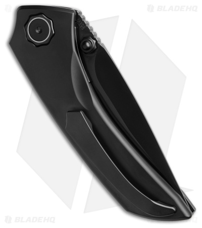 Poikilo Blade Tuna Liner Lock Knife DLC Titanium (3.4" Black)