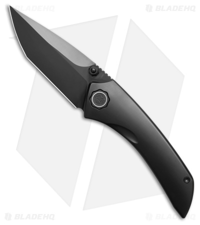 Poikilo Blade Tuna Liner Lock Knife DLC Titanium (3.4" Black)