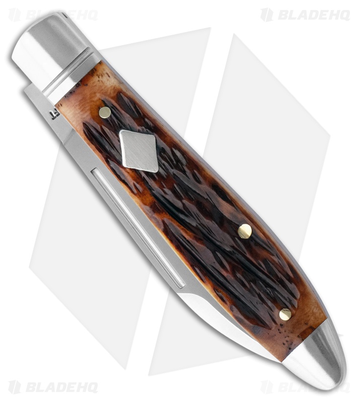 RoseCraft Blades Tanasi Lake Tear Drop Dapper Jigged Bone Knife (2.8" Satin)