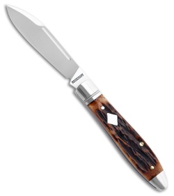 RoseCraft Blades Tanasi Lake Tear Drop Dapper Jigged Bone Knife (2.8" Satin)