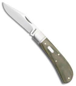 RoseCraft Blades Hatchie River Jack Pocket Knife Light Green Micarta (3" Satin)