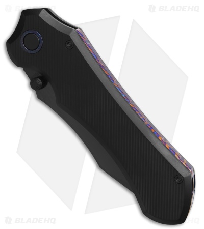 REMETTE Cathedral Frame Lock Knife DLC Ti/Timascus Clip (3.5" Mirror DLC S90V)