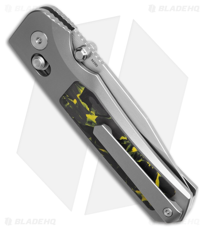 REMETTE RT-Aurora Crossbar Lock Knife Ti + Green/Black CF (2.75" Satin)