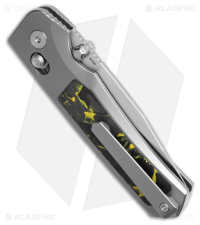 REMETTE RT-Aurora Crossbar Lock Knife Ti + Green/Black CF (2.75" Satin)