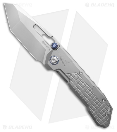 REMETTE RT-Cool Leopard Button Frame Lock Knife Titanium (3.5" Pearlescent)