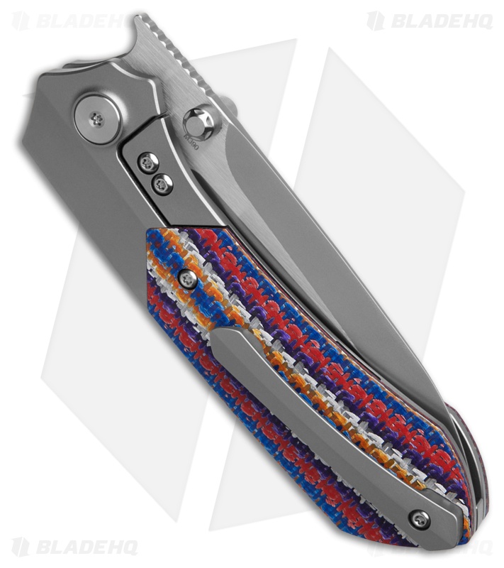 REMETTE RT-Meteor Button Frame Lock Knife Ti + CF (3.25" Satin)