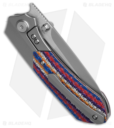 REMETTE RT-Meteor Button Frame Lock Knife Ti + CF (3.25" Satin)