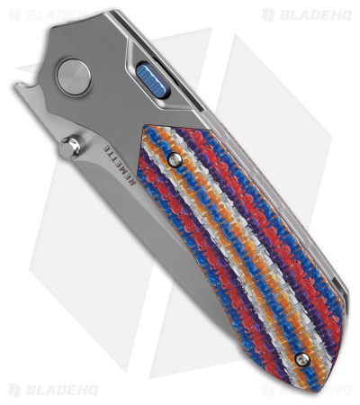 REMETTE RT-Meteor Button Frame Lock Knife Ti + CF (3.25" Satin)