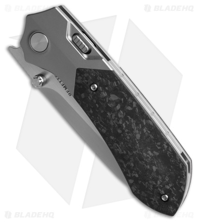 REMETTE RT-Meteor Button Frame Lock Knife Titanium + Carbon Fiber (3.25" Satin)