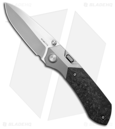 REMETTE RT-Meteor Button Frame Lock Knife Titanium + Carbon Fiber (3.25" Satin)