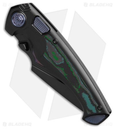 REMETTE RT-Scepter Button Frame Lock Knife Titanium/Timascus (3.5" Black)