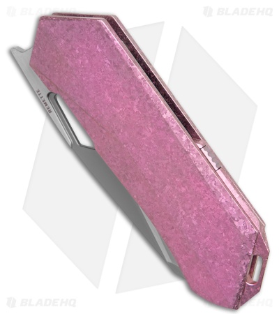 REMETTE RT-Woodpecker Liner Lock Knife Pink Titanium (3" Pearlescent)