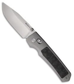 REMETTE RT-Aurora Crossbar Lock Knife Raindrop Carbon Fiber (2.75" Pearlescent)