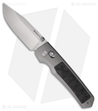 REMETTE RT-Aurora Crossbar Lock Knife Raindrop Carbon Fiber (2.75" Pearlescent)