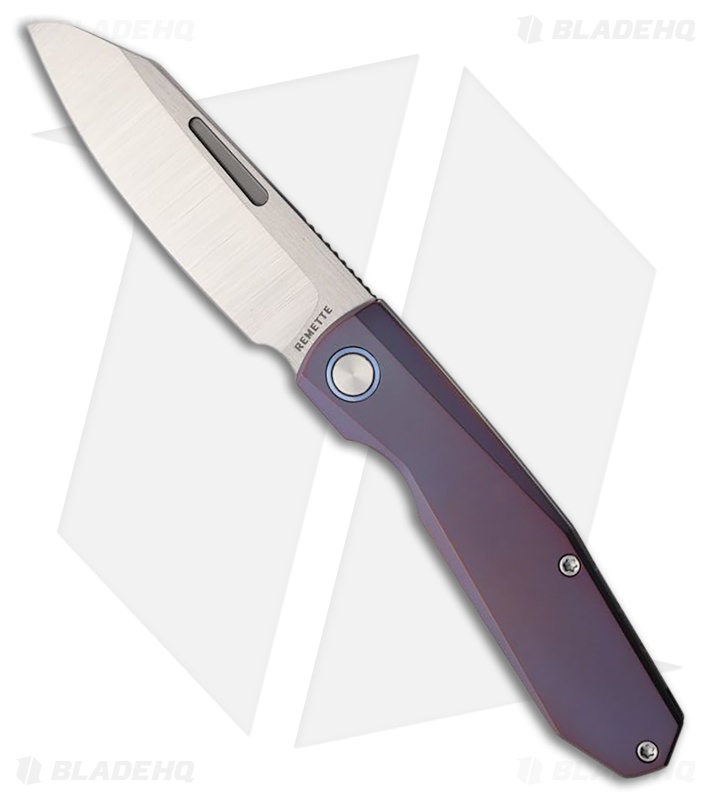 REMETTE RT-Squirrel Slip Joint Knife Purple Titanium (2.8" Satin)