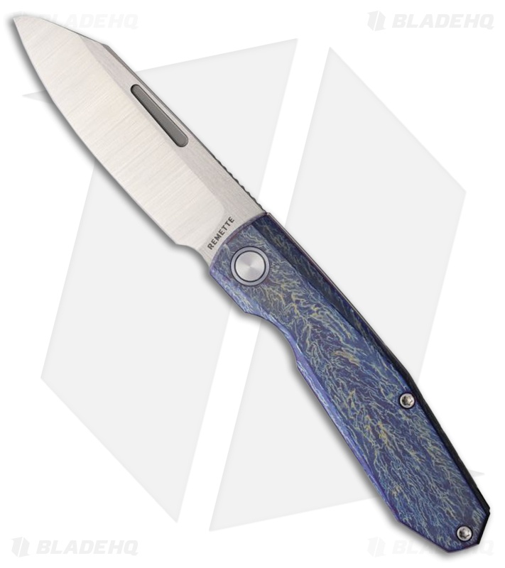 REMETTE RT-Squirrel Slip Joint Knife Lightning Strike Titanium (2.8" Satin)