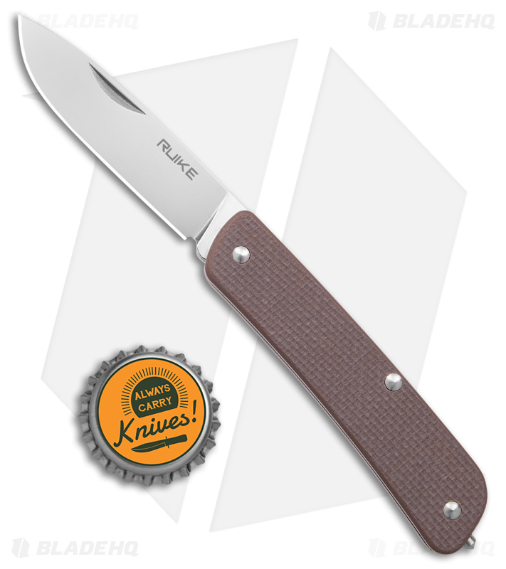 RUIKE M11 Criterion Collection Medium Slip Joint Knife Brown G-10 (2.75" Satin)