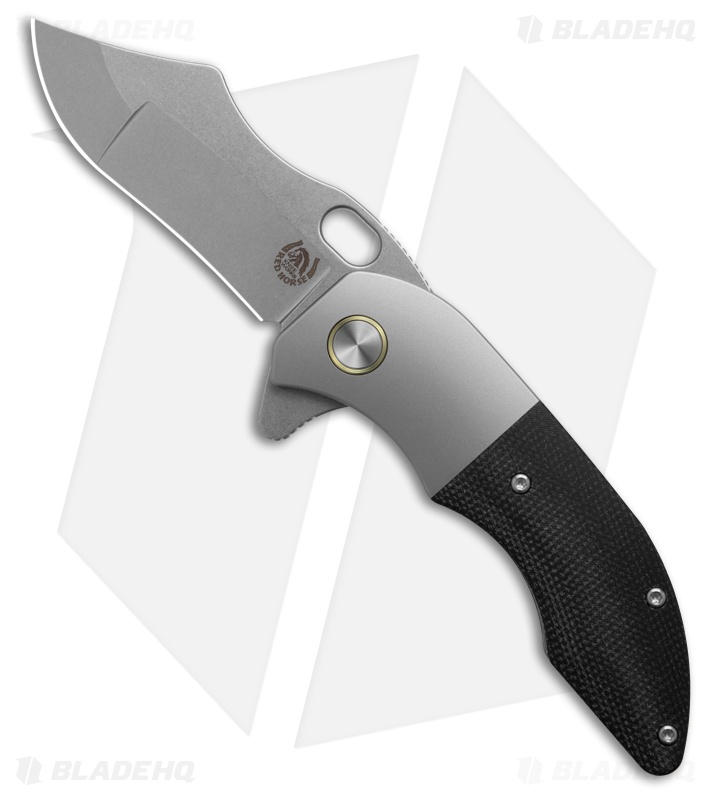 Red Horse Knife Works War Pig Frame Lock Knife Ti/Black Micarta (3" SW)