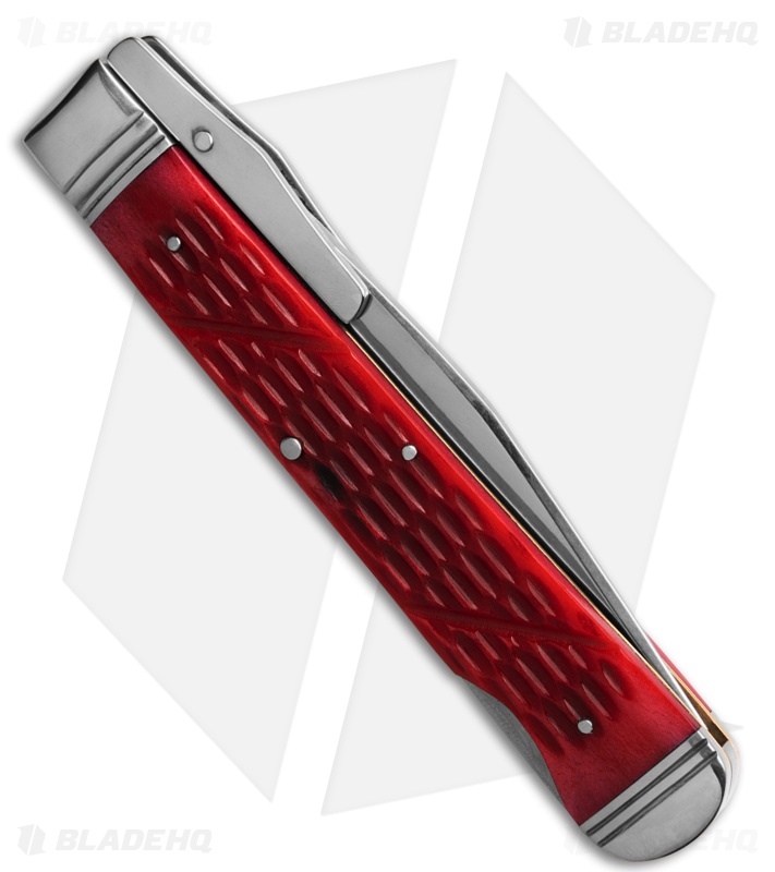 Robeson Cutlery Swing Guard Folding Knife Red Jigged Bone - Blade HQ