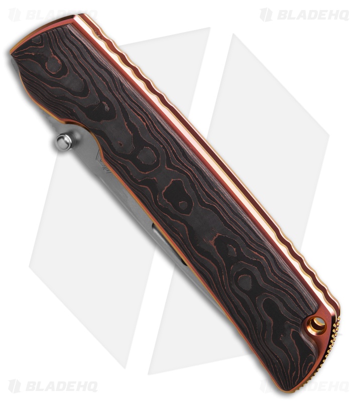 Rockstead HIGO II X-FCF-ZDP Liner Lock Knife Rose Gold Carbon Fiber(3.5" Mirror)