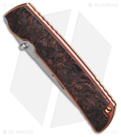 Rockstead HIGO II X-FCF-ZDP Liner Lock Knife Rose Gold Carbon Fiber(3.5" Mirror)
