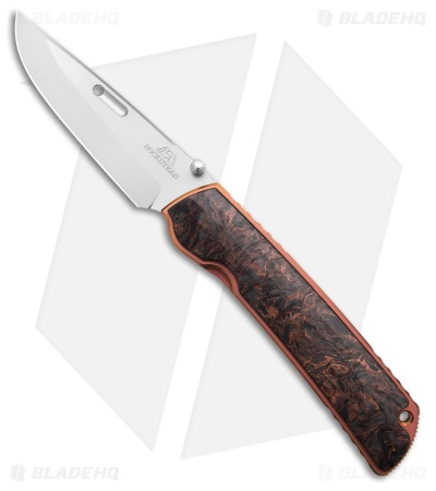 Rockstead HIGO II X-FCF-ZDP Liner Lock Knife Rose Gold Carbon Fiber(3.5" Mirror)