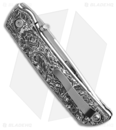 Rockstead HIGO II X-FCF-ZDP Liner Lock Knife White/Black CF (3.5" Mirror)