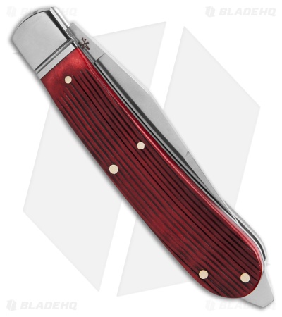 RoseCraft Blades Appalachian Jack Knife Red Barnboard Jigged Bone (3.3" Satin)