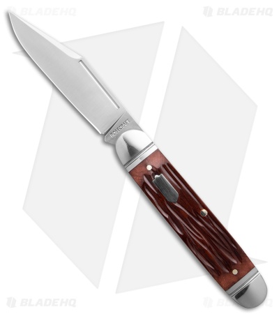 RoseCraft Blades Birchfield Camp Jack Knife Brown Jigged Bone (2.9" Satin)