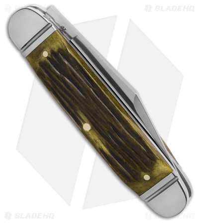 RoseCraft Blades Birchfield Camp Jack Knife Green Jigged Bone (2.9" Satin)