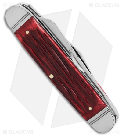 RoseCraft Blades Briarpatch Jack Pocket Knife Red Jigged Bone (3.2" Satin)