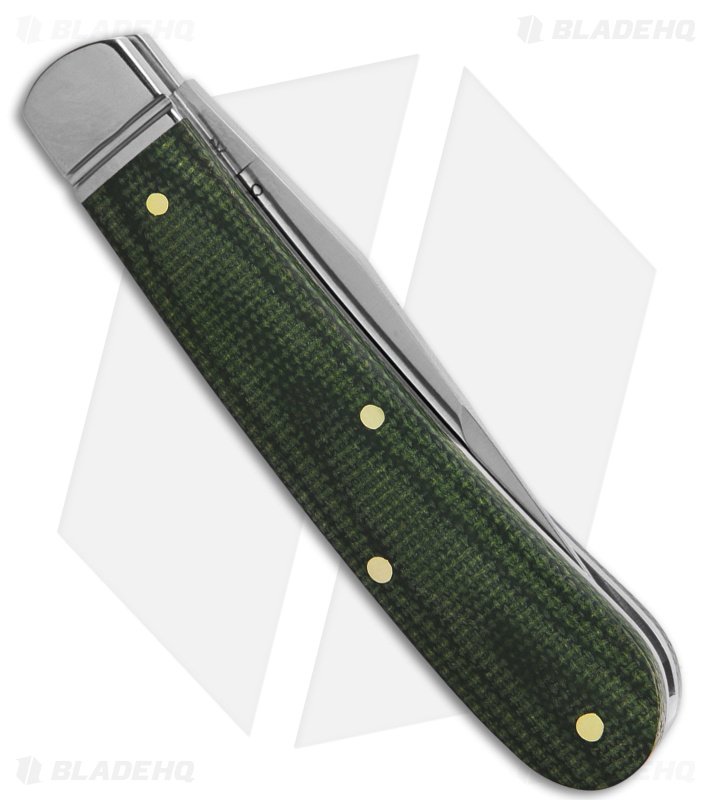RoseCraft Blades Buffalo River Jack Knife Green Micarta (2.9" Satin)