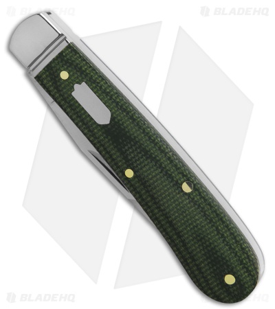 RoseCraft Blades Buffalo River Jack Knife Green Micarta (2.9" Satin)