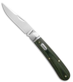 RoseCraft Blades Buffalo River Jack Knife Green Micarta (2.9" Satin)