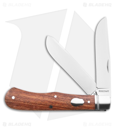 RoseCraft Blades Cockleburr Creek Trapper Knife Rosewood (3.25" Satin)
