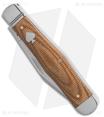 RoseCraft Blades Cumberland River Coke Bottle Knife Brown Micarta (3" Satin)