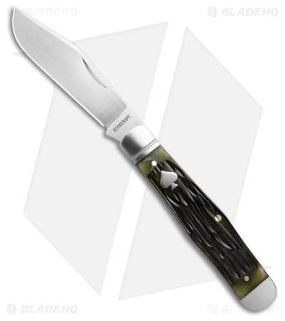 RoseCraft Blades Cumberland River Coke Bottle Knife Jigged Bone (3" Satin)