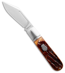 RoseCraft Blades Loosahatchie Jack Pocket Knife Dapper Jigged Bone (2.9" Satin)