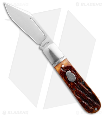 RoseCraft Blades Loosahatchie Jack Pocket Knife Dapper Jigged Bone (2.9" Satin)