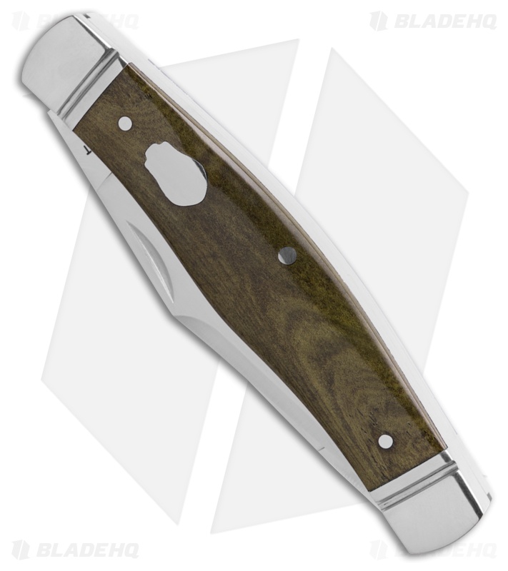 RoseCraft Blades Mosquito Lake Moose Knife Vintage Moss Brown Bone (2.8" Satin)