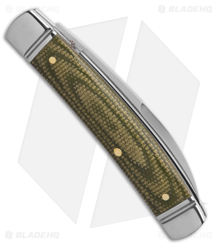RoseCraft Blades Mud Creek Congress Knife Green Micarta (2.9" Satin)