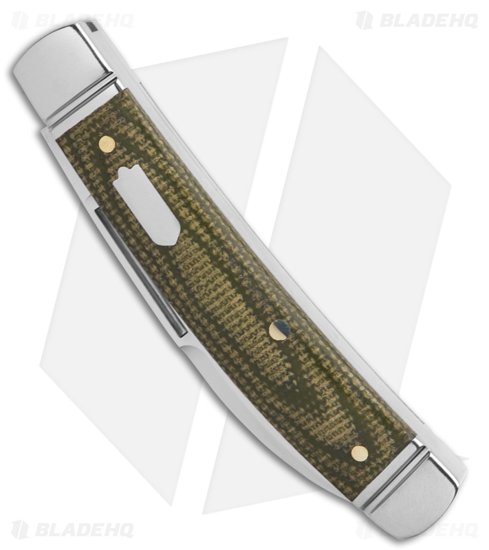 RoseCraft Blades Mud Creek Congress Knife Green Micarta (2.9" Satin)