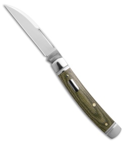 RoseCraft Blades Mud Creek Congress Knife Green Micarta (2.9" Satin)