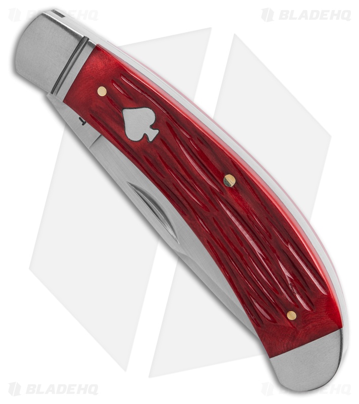 RoseCraft Blades Obed Creek Bow Trapper Red Jigged Bone (3.1" Satin)