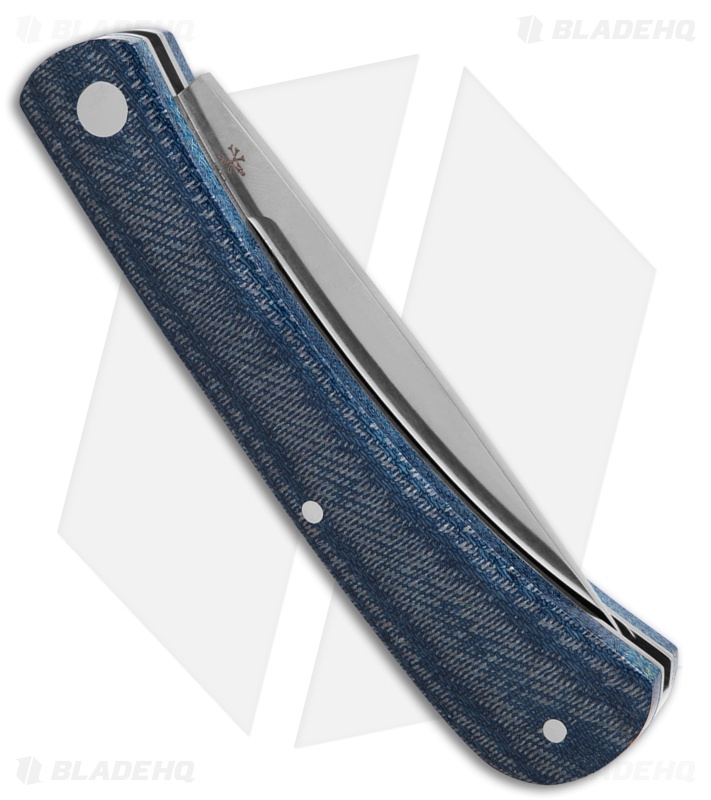 RoseCraft Blades Overall Creek Farm Hand Knife Blue Denim Micarta (2.9" Satin)