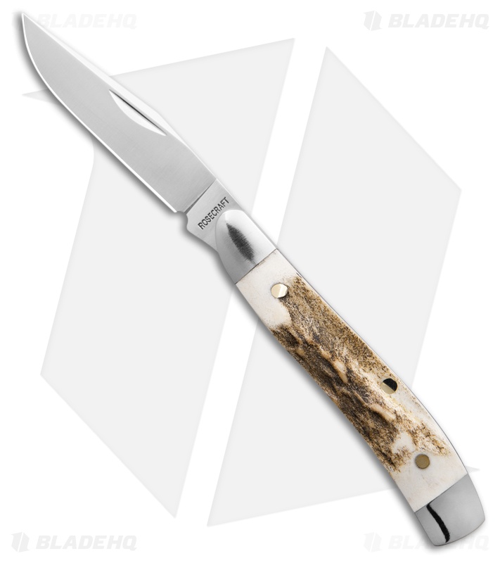 RoseCraft Blades Piney River Peanut Genuine Stag (2.1" Satin)