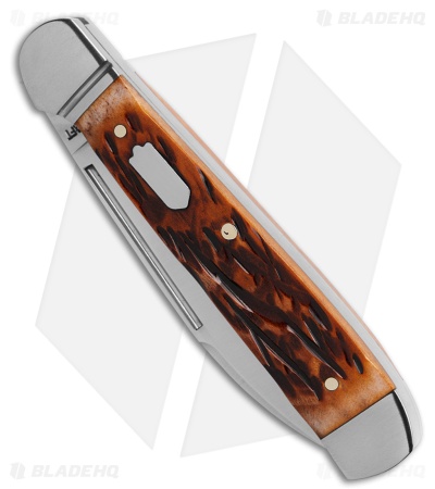 RoseCraft Blades Snake River Copperhead Pocket Knife Jigged Bone (3" Satin)