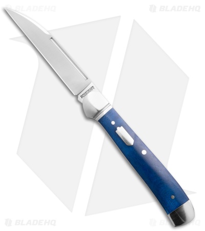 RoseCraft Blades Snake River Copperhead Pocket Knife Vintage Blue Bone(3" Satin)
