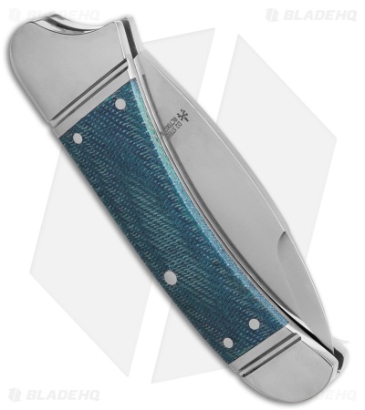 RoseCraft Blades Zambezi Slip Joint Knife Blue Micarta (2.5" Satin)